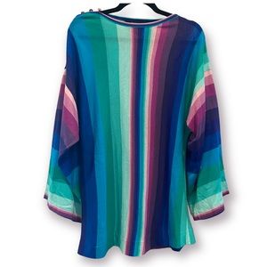 RENEE TENER x OUTLANDER Striped Tunic Vintage 70’s Longline Knit Top Small